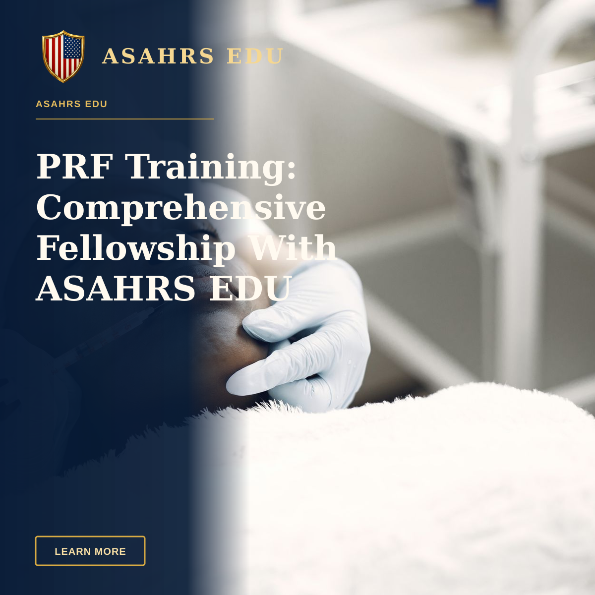 PRF Training: Comprehensive Fellowship With ASAHRS EDU — A beautician performs a delicate lip injection on a woman lying with eyes closed.