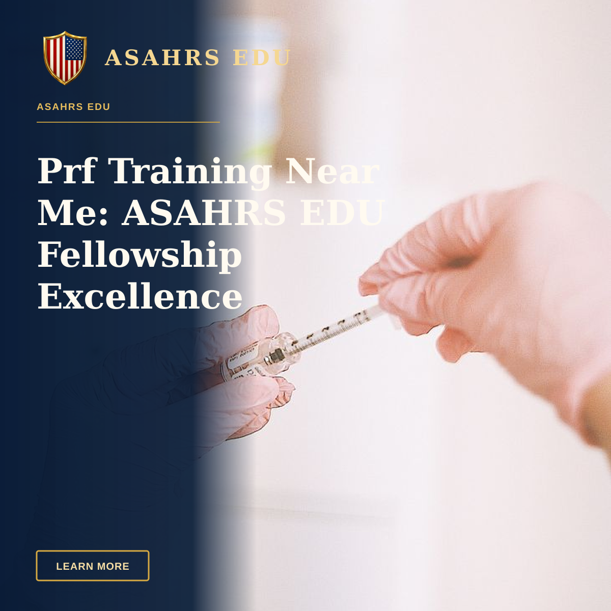 Prf Training Near Me: ASAHRS EDU Fellowship Excellence — A professional prepares a cosmetic injection in a modern spa, focusing on skincare and wellness.
