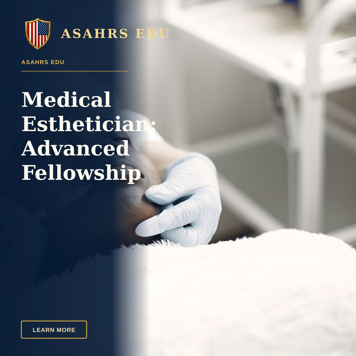 Medical Esthetician: Advanced Fellowship Training With ASAHRS EDU — A beautician performs a delicate lip injection on a woman lying with eyes closed.