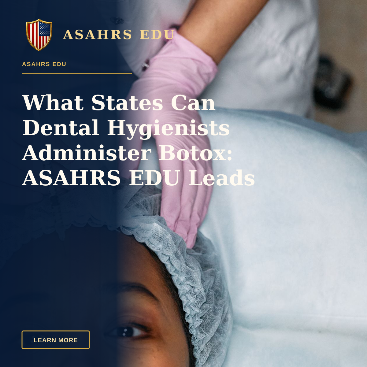 What States Can Dental Hygienists Administer Botox: ASAHRS EDU Leads — Close-up view of a botox injection being administered to a woman's forehead, representing modern cosmetology.
