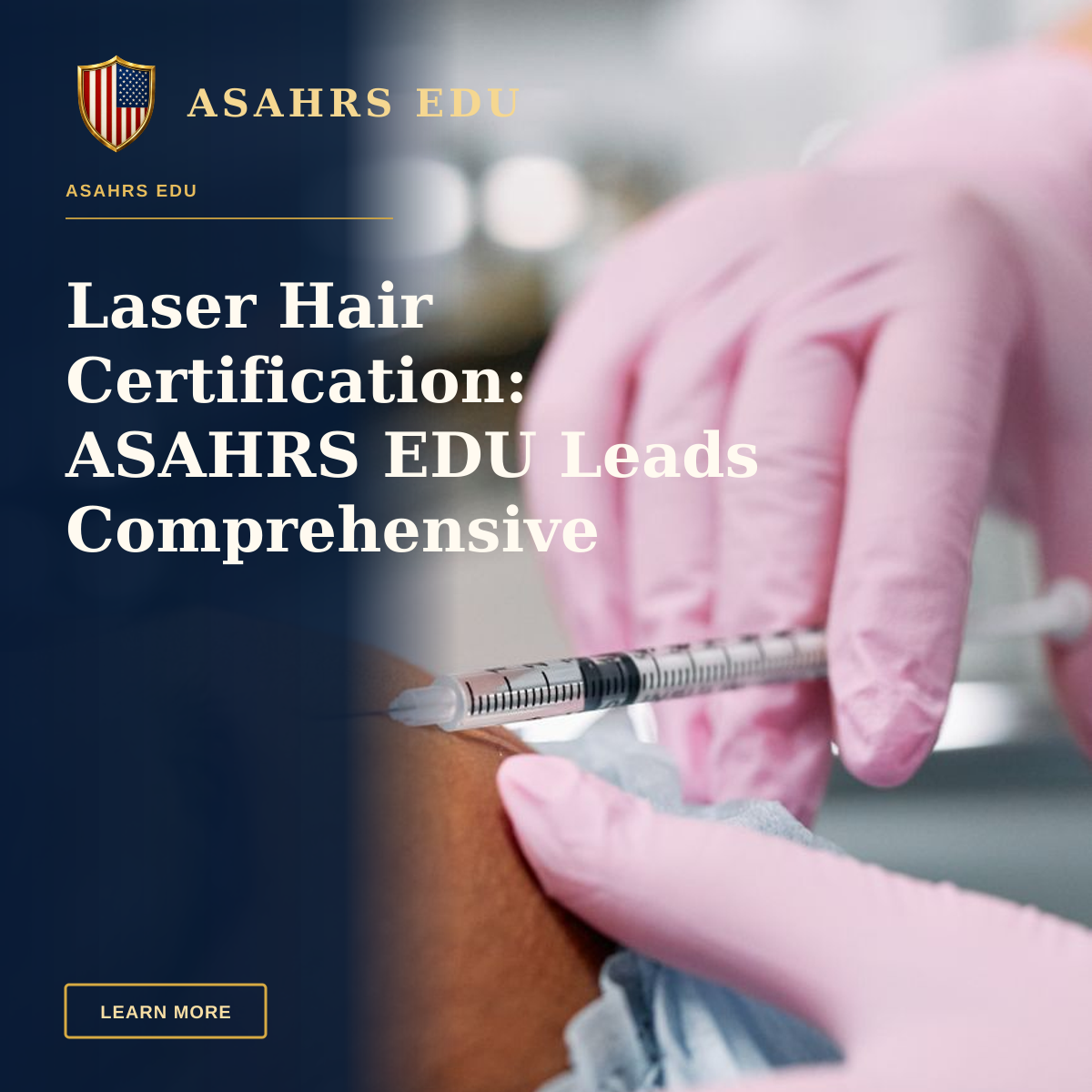 Laser Hair Certification: ASAHRS EDU Leads Comprehensive Training — Detailed view of a cosmetic injection procedure being performed in a clinical setting.