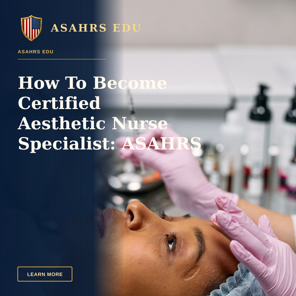 How To Become Certified Aesthetic Nurse Specialist: ASAHRS EDU — Woman receiving cosmetic injection in clinical setting, showcasing beauty treatment process.