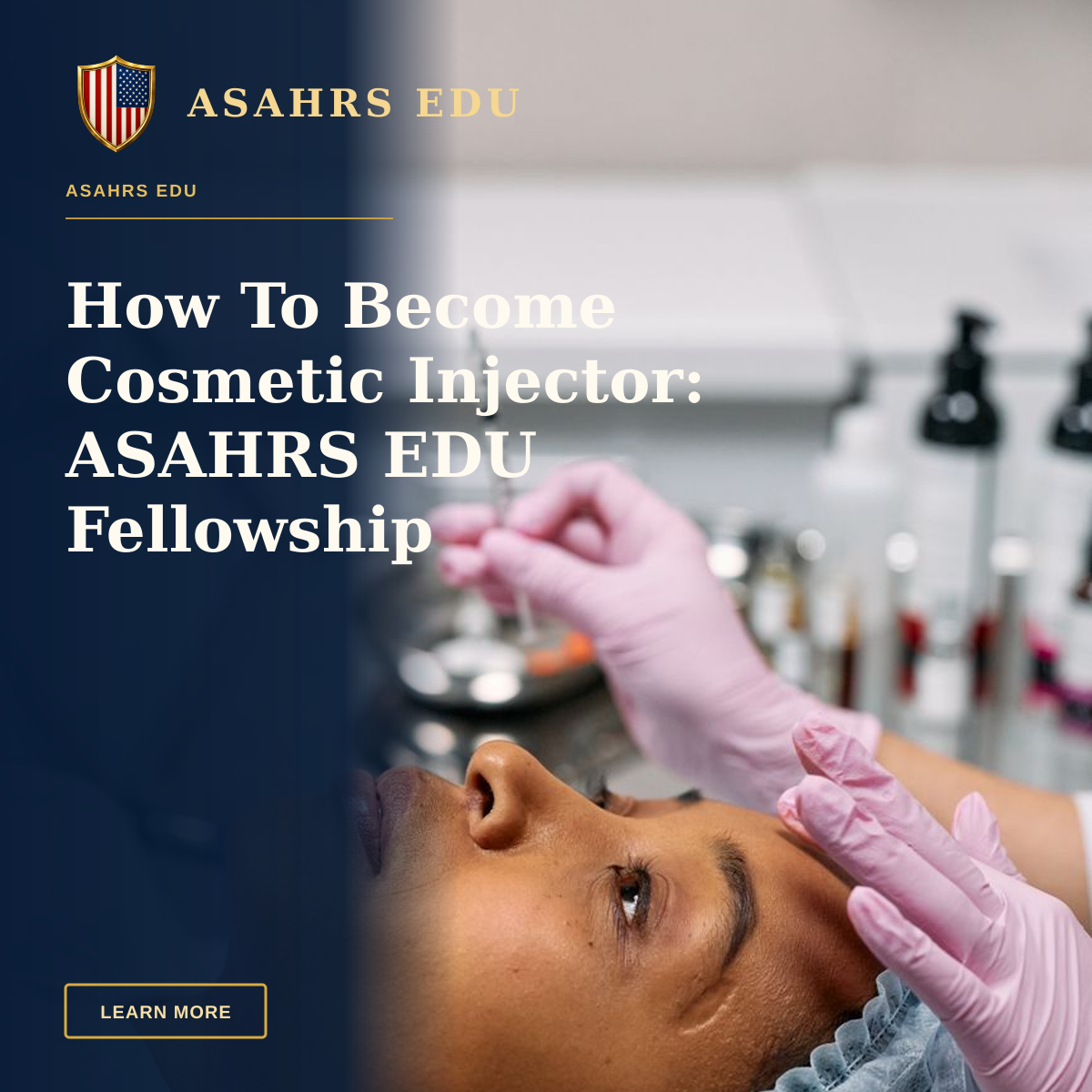 How To Become Cosmetic Injector: ASAHRS EDU Fellowship — Woman receiving cosmetic injection in clinical setting, showcasing beauty treatment process.