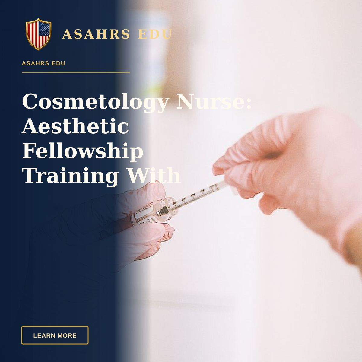 Cosmetology Nurse: Aesthetic Fellowship Training With ASAHRS EDU — A professional prepares a cosmetic injection in a modern spa, focusing on skincare and wellness.