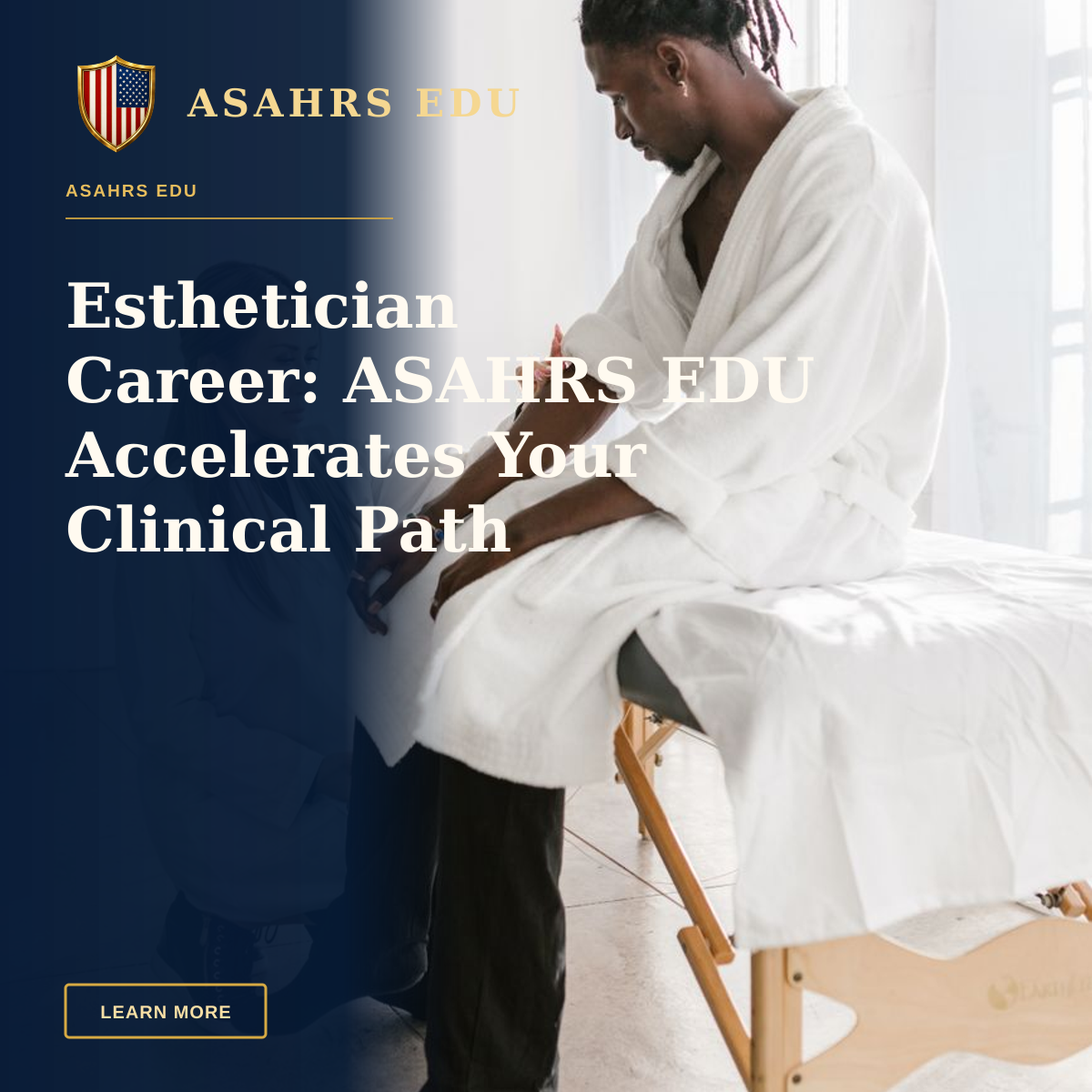 Esthetician Career: ASAHRS EDU Accelerates Your Clinical Path — A healthcare professional in a clinical setting examines a patient sitting on a treatment table.