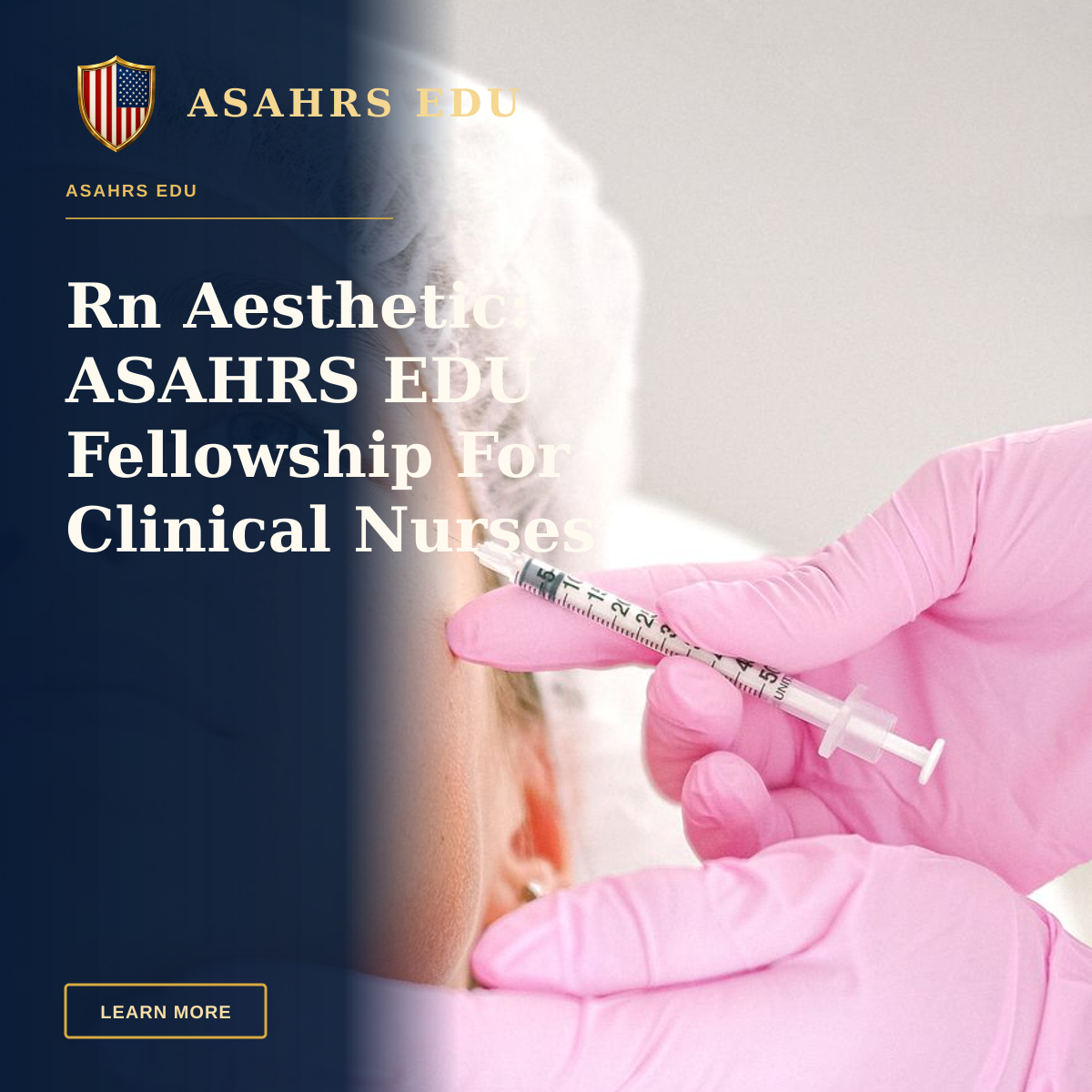 Rn Aesthetic: ASAHRS EDU Fellowship For Clinical Nurses — Close-up of a beautician administering facial injection treatment to a woman in a clinical setting.