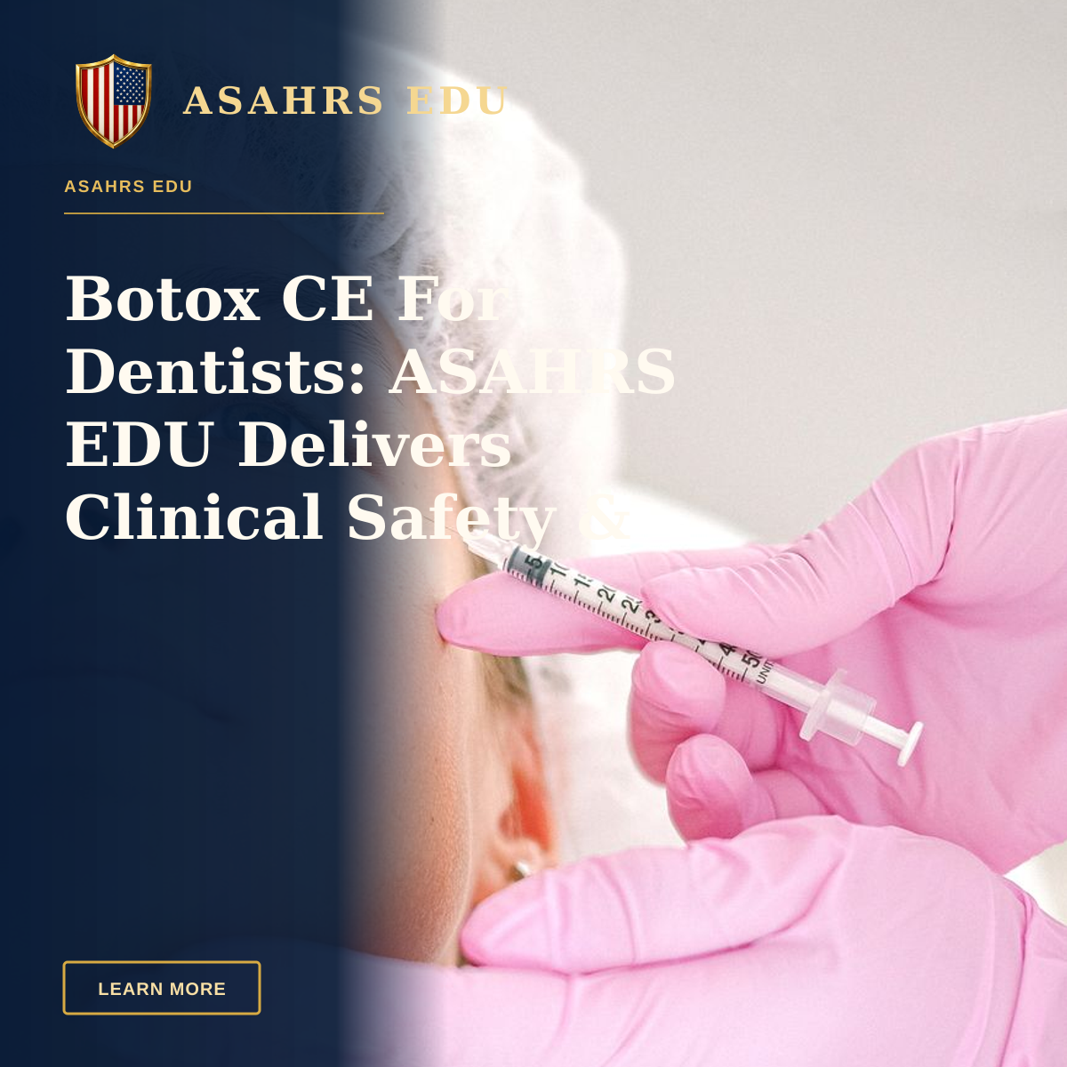 Botox CE For Dentists: ASAHRS EDU Delivers Clinical Safety & Growth — Close-up of a beautician administering facial injection treatment to a woman in a clinical setting.