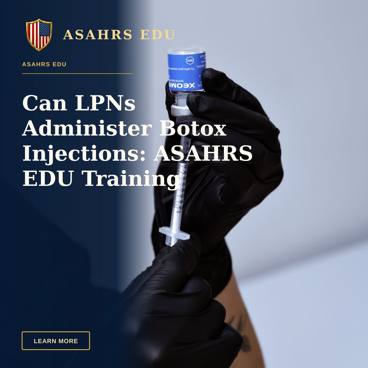 Can LPNs Administer Botox Injections: ASAHRS EDU Training Pathway — Close-up of hands preparing a syringe for injection in a medical clinic in Belo Horizonte.