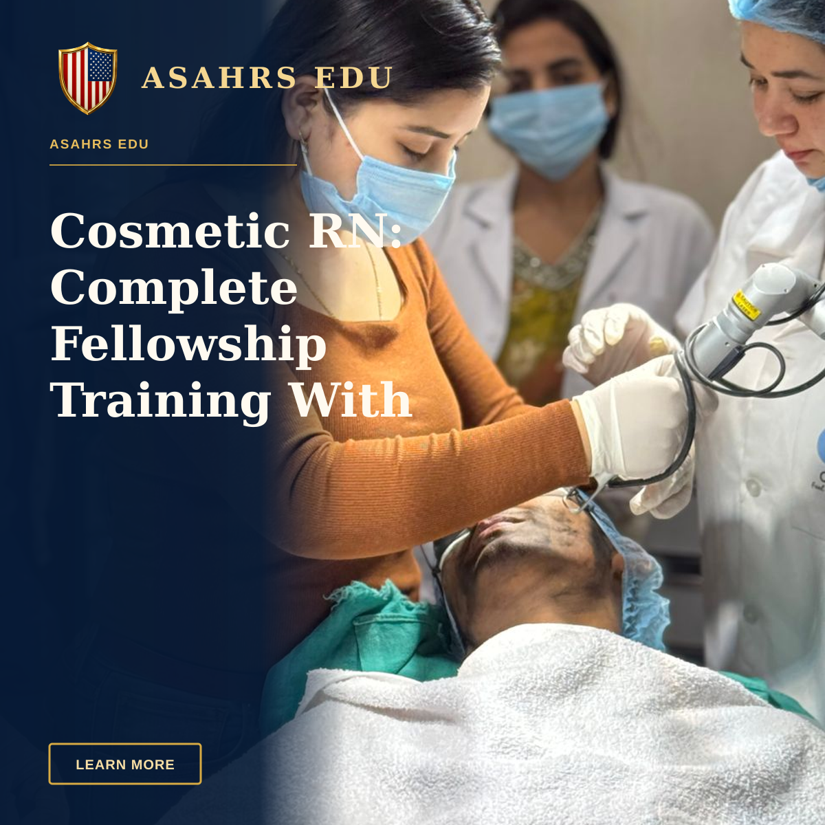 Cosmetic RN: Complete Fellowship Training With ASAHRS EDU — Medical professionals perform a cosmetic treatment in a Delhi clinic, focusing on patient care.