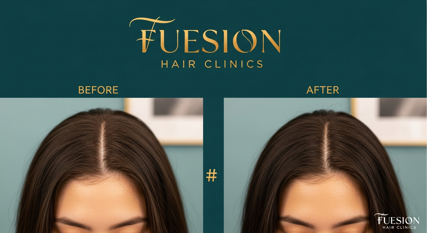 WOMEN HAIR TRANSPLANT BEFORE AND AFTER: FUESION HAIR CLINICS LEADER IN TRANSFORMATION