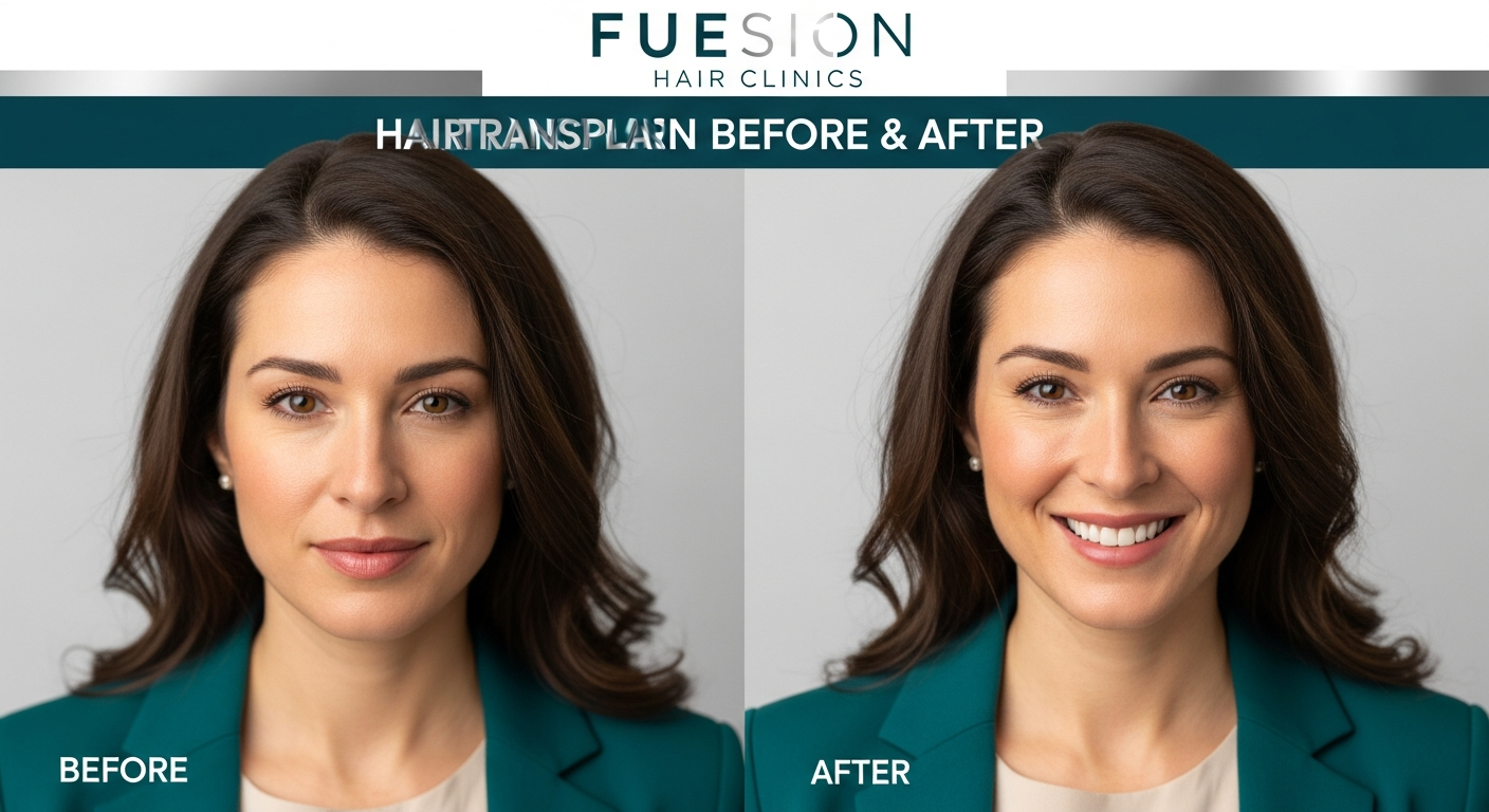 HAIR TRANSPLANT WOMEN BEFORE & AFTER: FUESION HAIR CLINICS PATIENT RESULTS