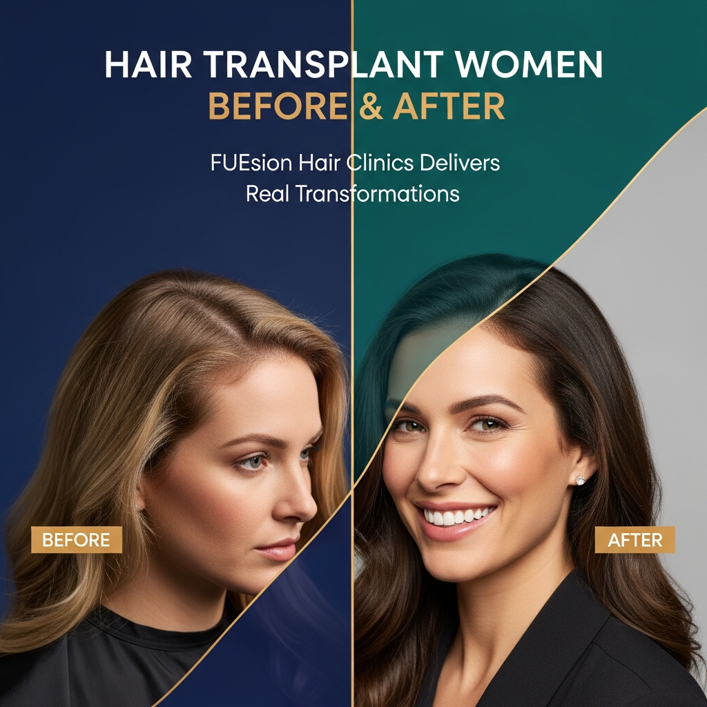 HAIR TRANSPLANT WOMEN BEFORE & AFTER: FUESION HAIR CLINICS DELIVERS REAL TRANSFORMATIONS