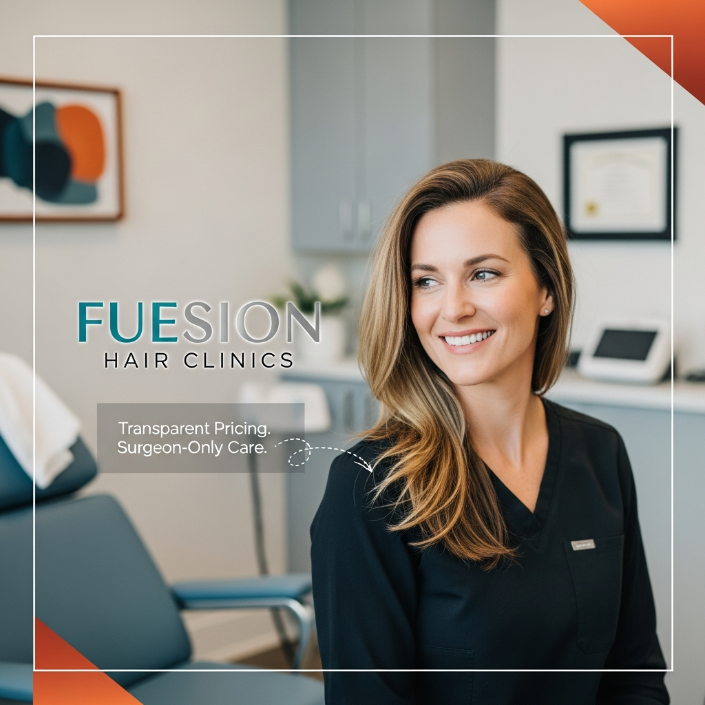 HAIR TRANSPLANT WOMEN COST: FUESION HAIR CLINICS TRANSPARENT PRICING & SURGEON-ONLY CARE
