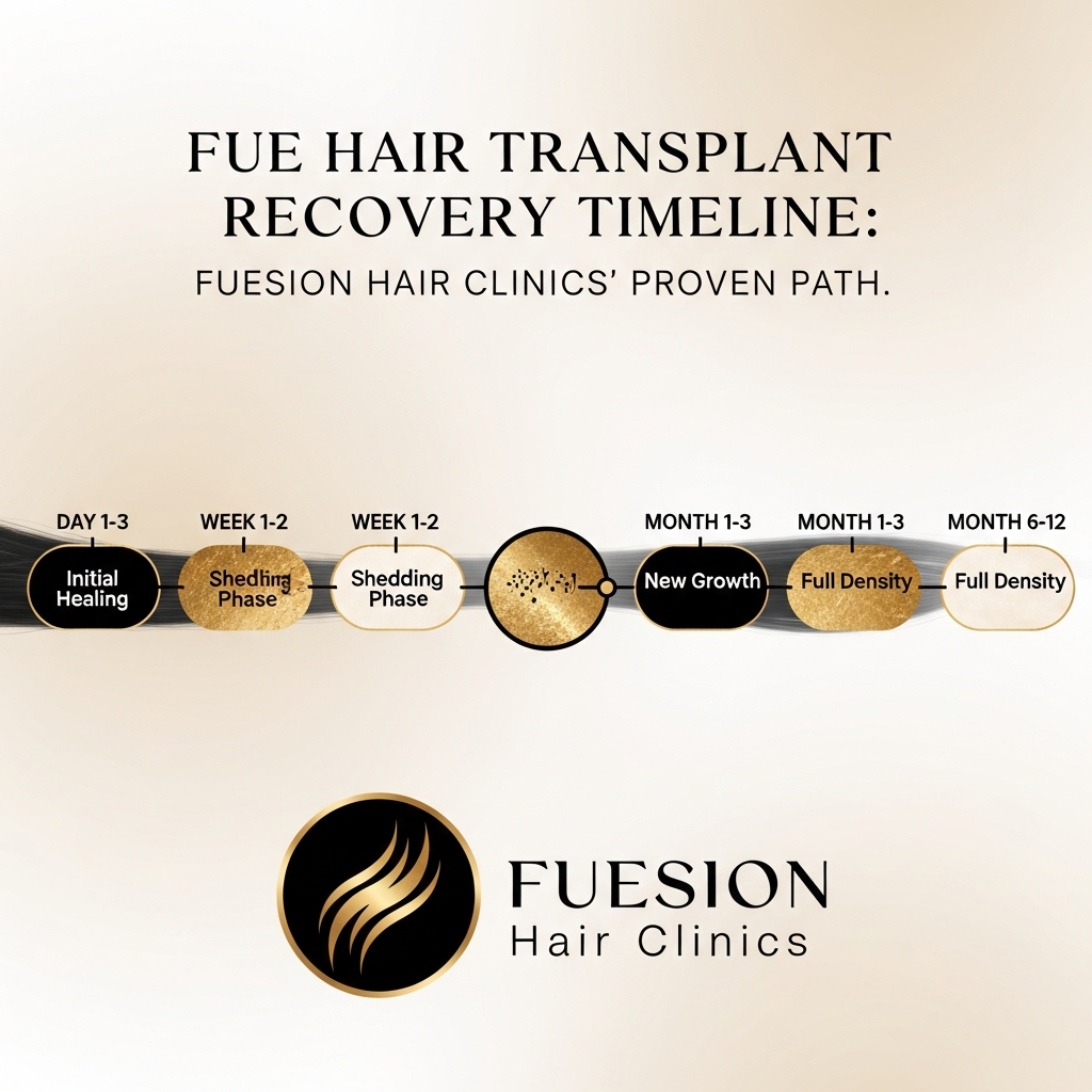 FUE HAIR TRANSPLANT RECOVERY TIMELINE: FUESION HAIR CLINICS' PROVEN PATH