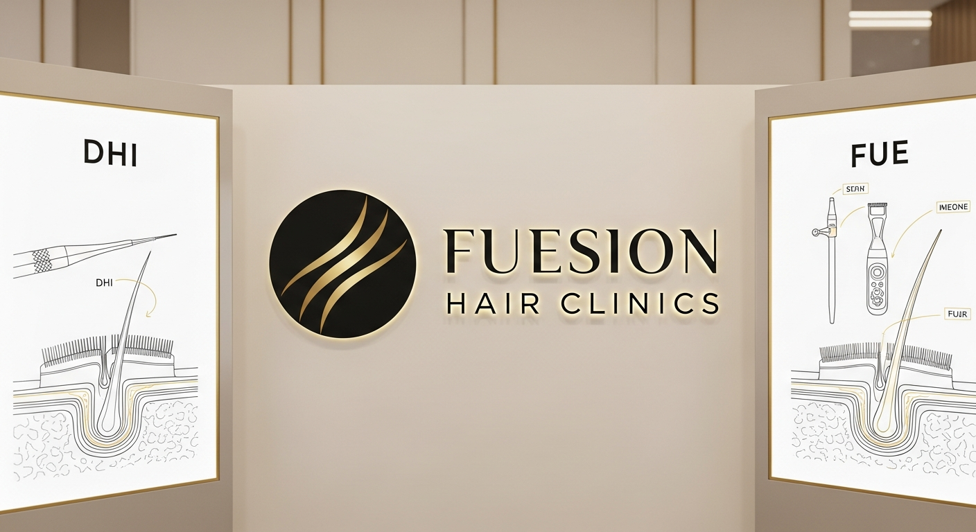 DHI vs FUE Hair Transplant Comparison With FUEsion Hair Clinics DHI VS FUE HAIR TRANSPLANT: FUESION HAIR CLINICS LEADS