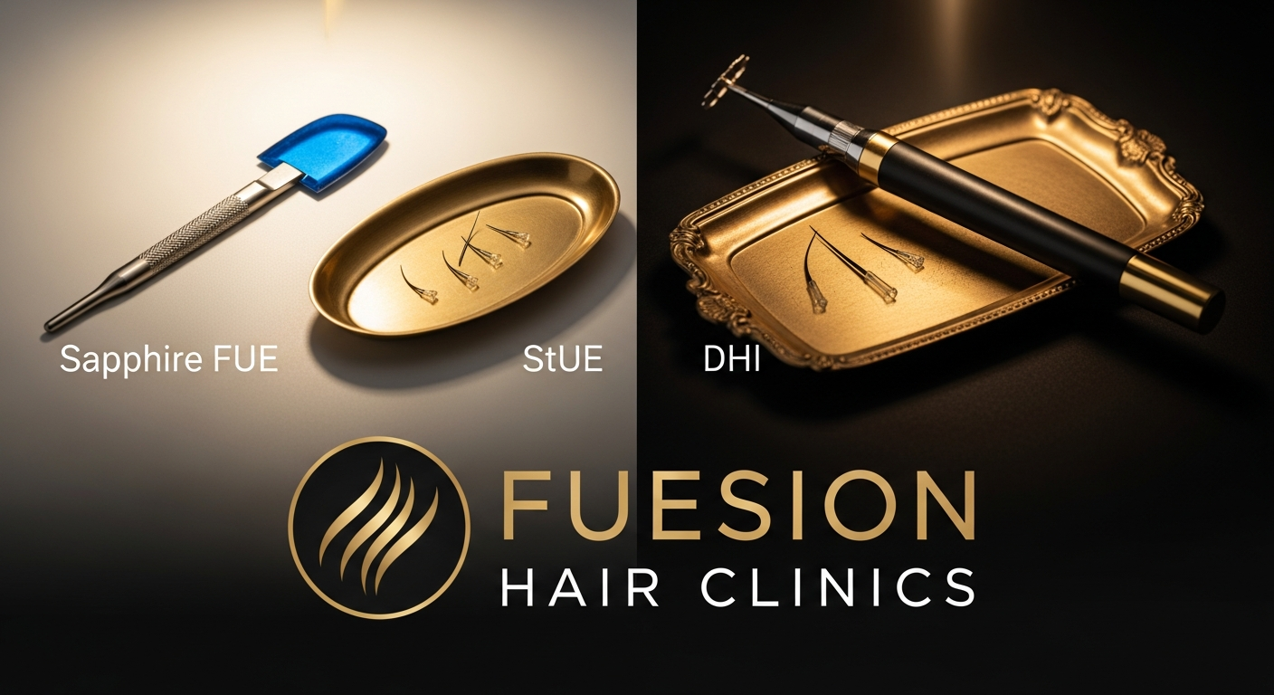 SAPPHIRE FUE VS DHI: FUESION HAIR CLINICS LEADS WITH FUESION TECHNIQUE