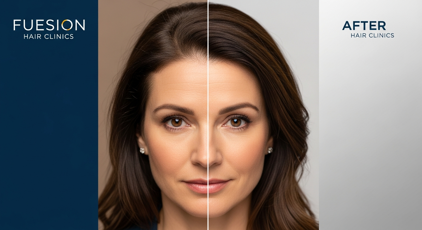 hair transplant on women before and after - FUEsion Hair Clinics simulator preview HAIR TRANSPLANT ON WOMEN BEFORE AND AFTER: FUESION HAIR CLINICS SIMULATOR
