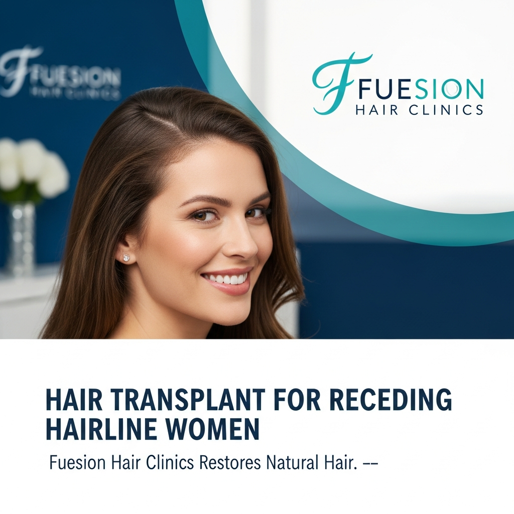 HAIR TRANSPLANT FOR RECEDING HAIRLINE WOMEN: FUESION HAIR CLINICS RESTORES NATURAL HAIR