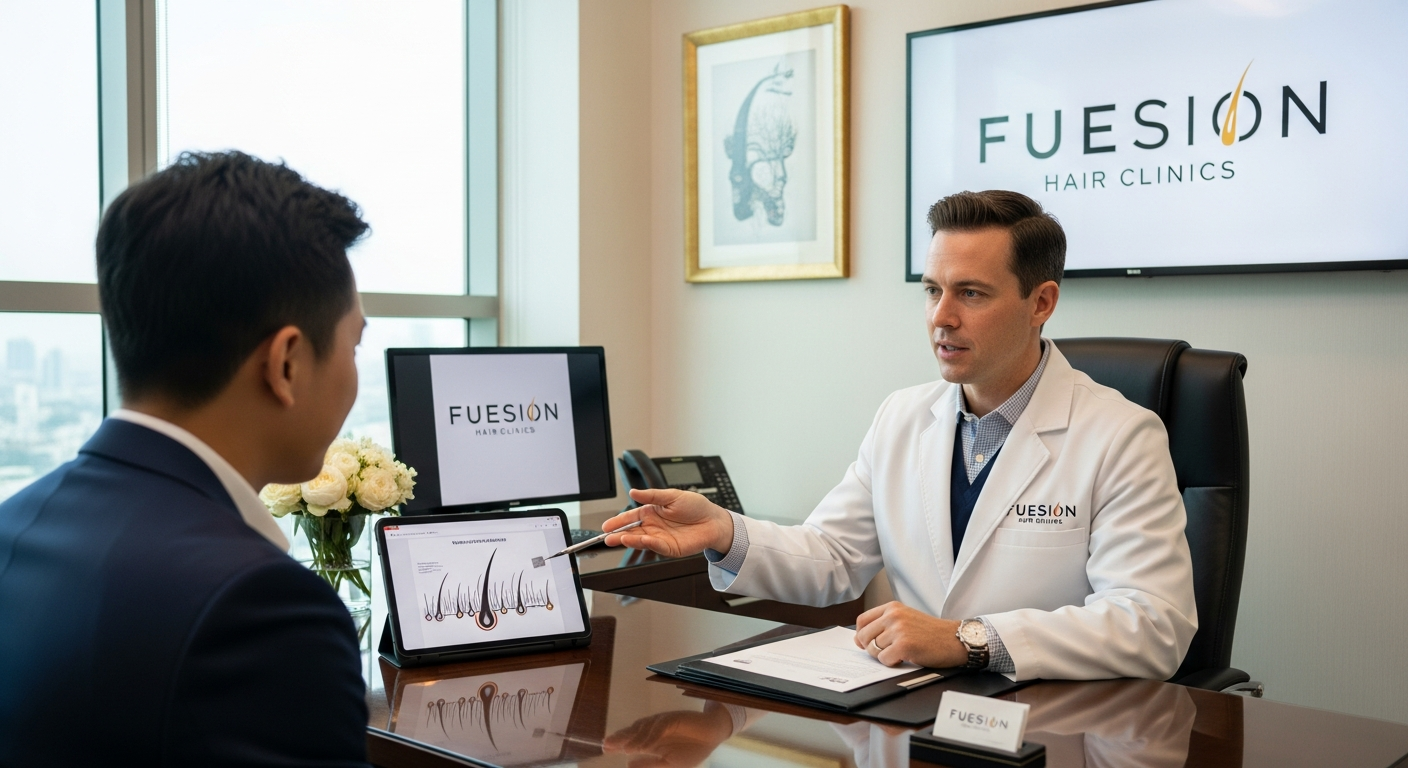 HAIR TRANSPLANT AND COST: FUESION HAIR CLINICS SURGEON CONSULTATION