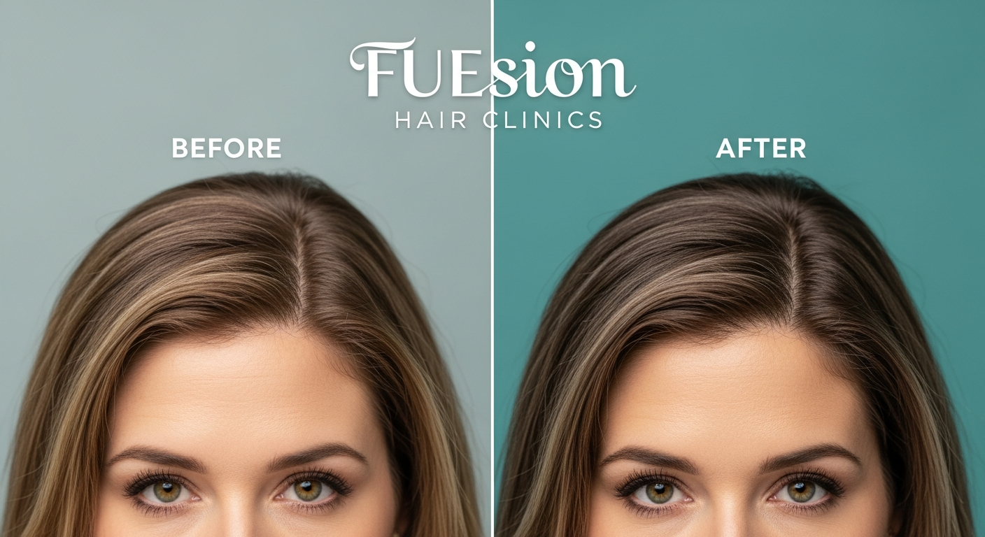 FEMALE HAIR TRANSPLANT BEFORE AND AFTER: FUESION HAIR CLINICS DELIVERS RESULTS
