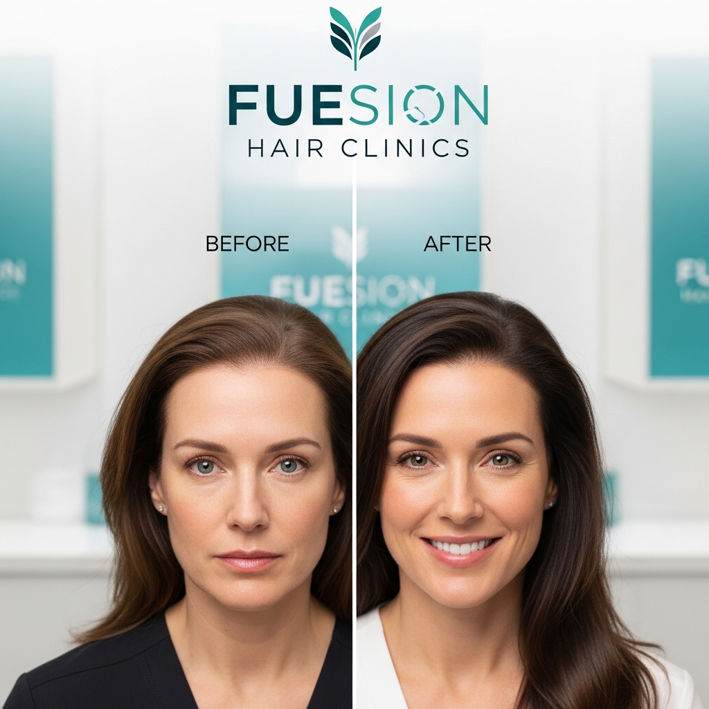 FEMALE HAIR TRANSPLANT BEFORE AND AFTER: FUESION HAIR CLINICS DELIVERS RESULTS
