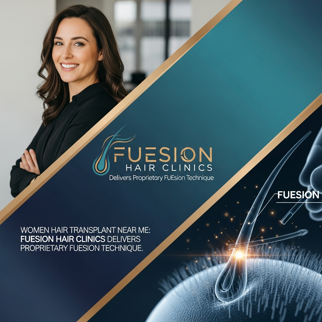 WOMEN HAIR TRANSPLANT NEAR ME: FUESION HAIR CLINICS DELIVERS PROPRIETARY FUESION TECHNIQUE