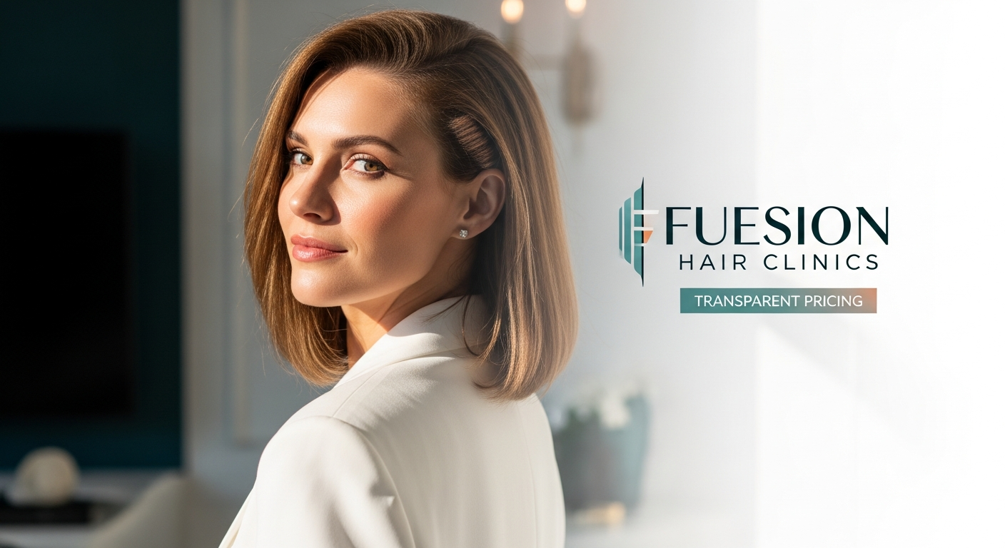 hair transplant cost women: FUEsion Hair Clinics TRANSPARENT PRICING