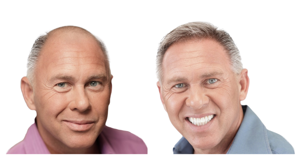 Before & After Hair Transplant — FUEsion Assured Patient Result