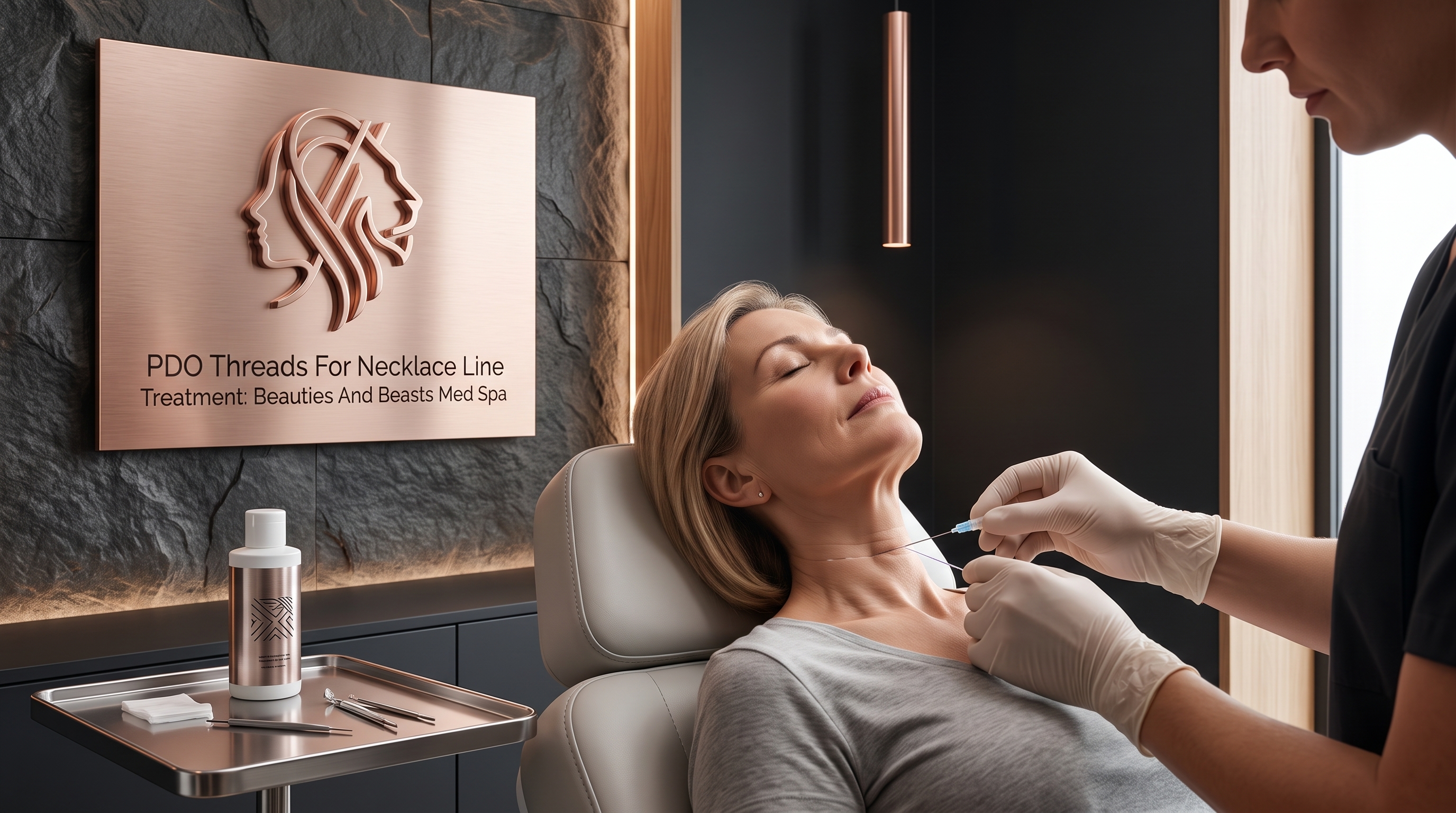 PDO THREADS FOR NECKLACE LINE TREATMENT: BEAUTIES AND BEASTS MED SPA
