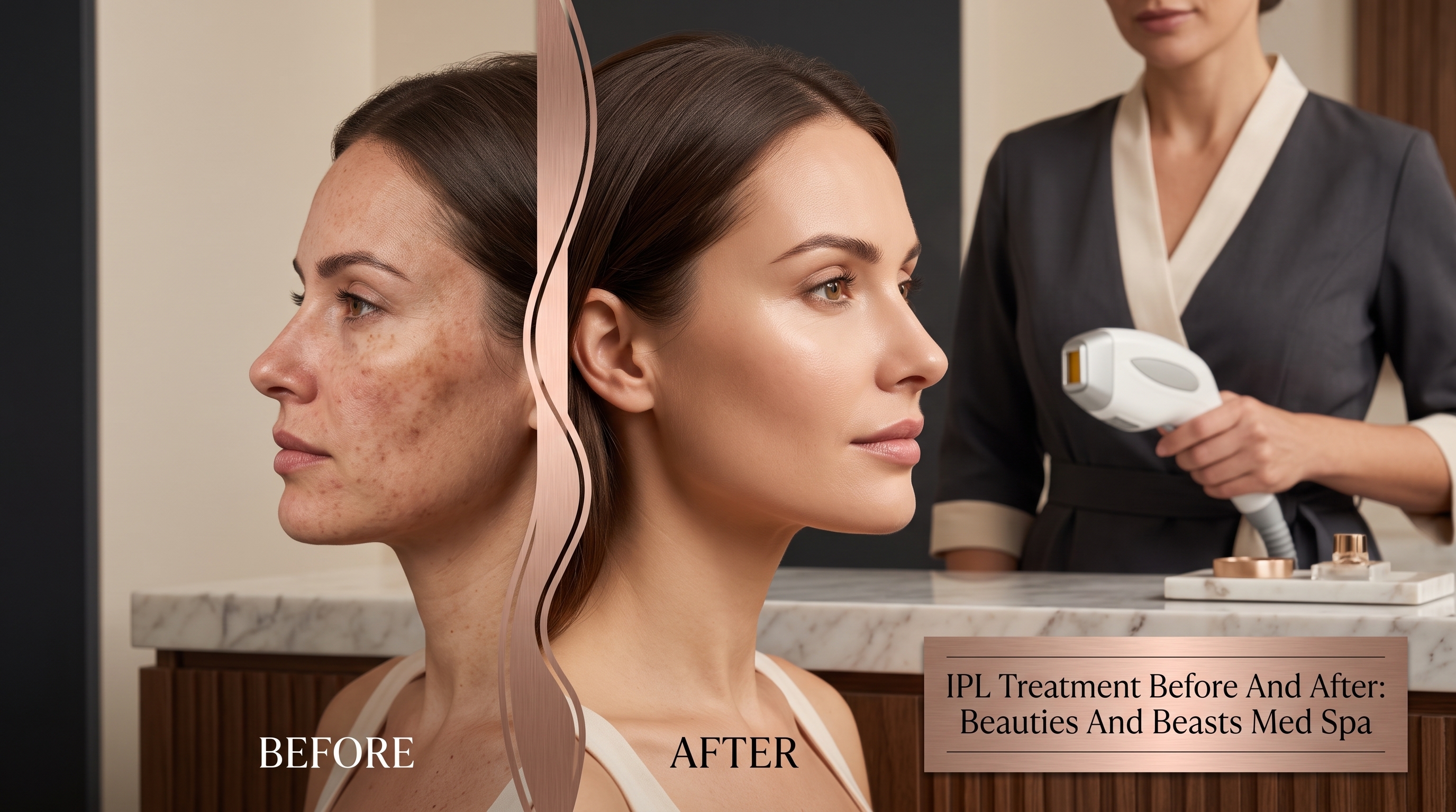 IPL TREATMENT BEFORE AND AFTER: BEAUTIES AND BEASTS MED SPA TRANSFORMATION GALLERY