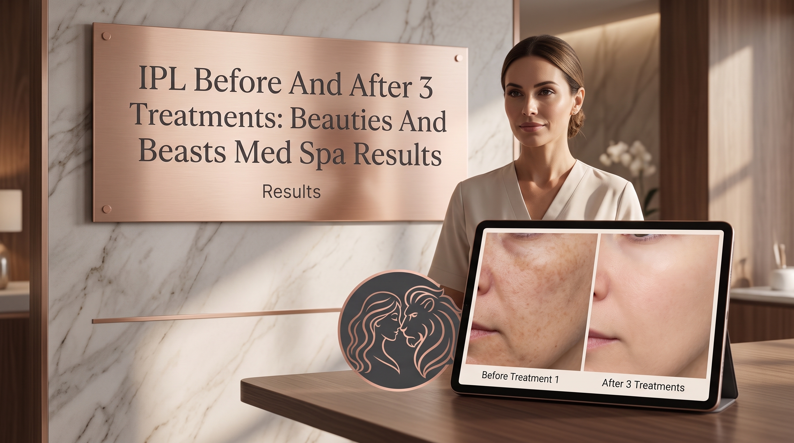 IPL BEFORE AND AFTER 3 TREATMENTS: BEAUTIES AND BEASTS MED SPA