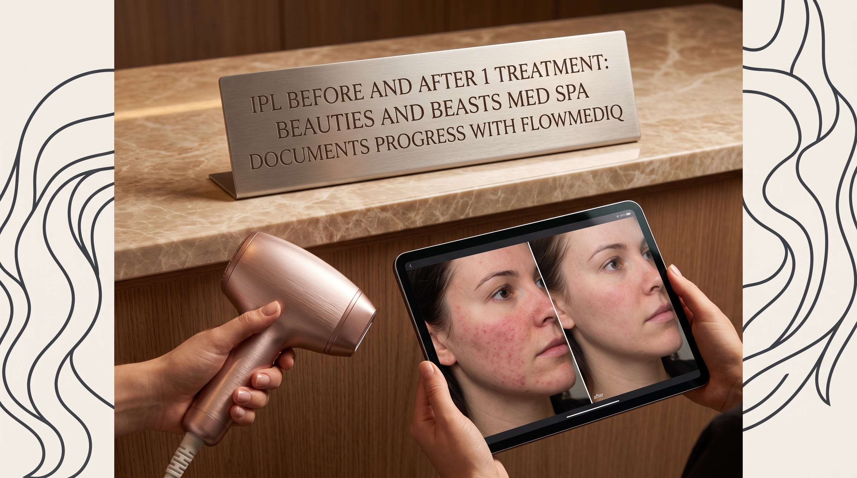IPL BEFORE AND AFTER 1 TREATMENT: BEAUTIES AND BEASTS MED SPA DOCUMENTS PROGRESS WITH FLOWMEDIQ