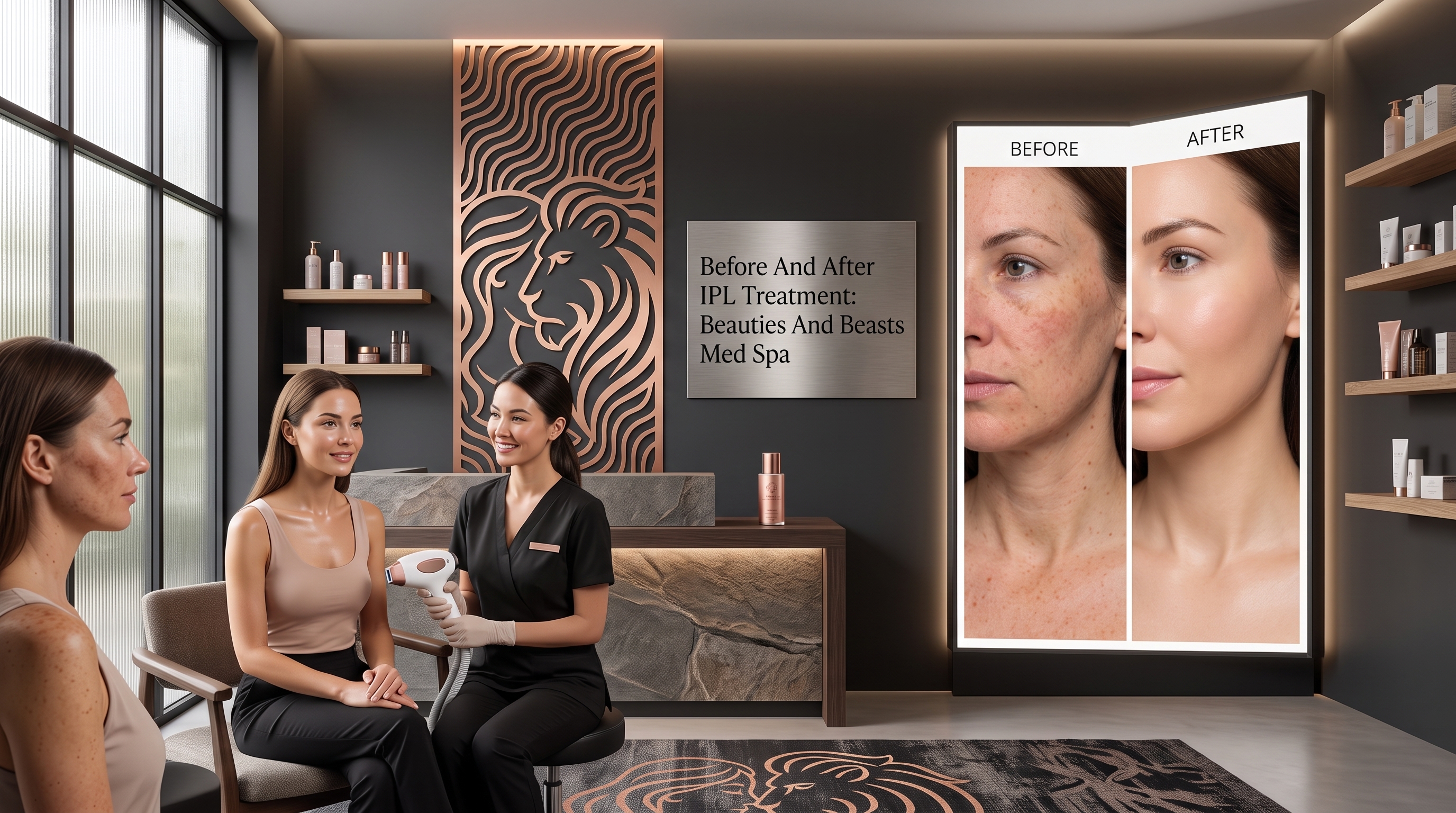 BEFORE AND AFTER IPL TREATMENT: BEAUTIES AND BEASTS MED SPA DELIVERS NATURAL RESULTS
