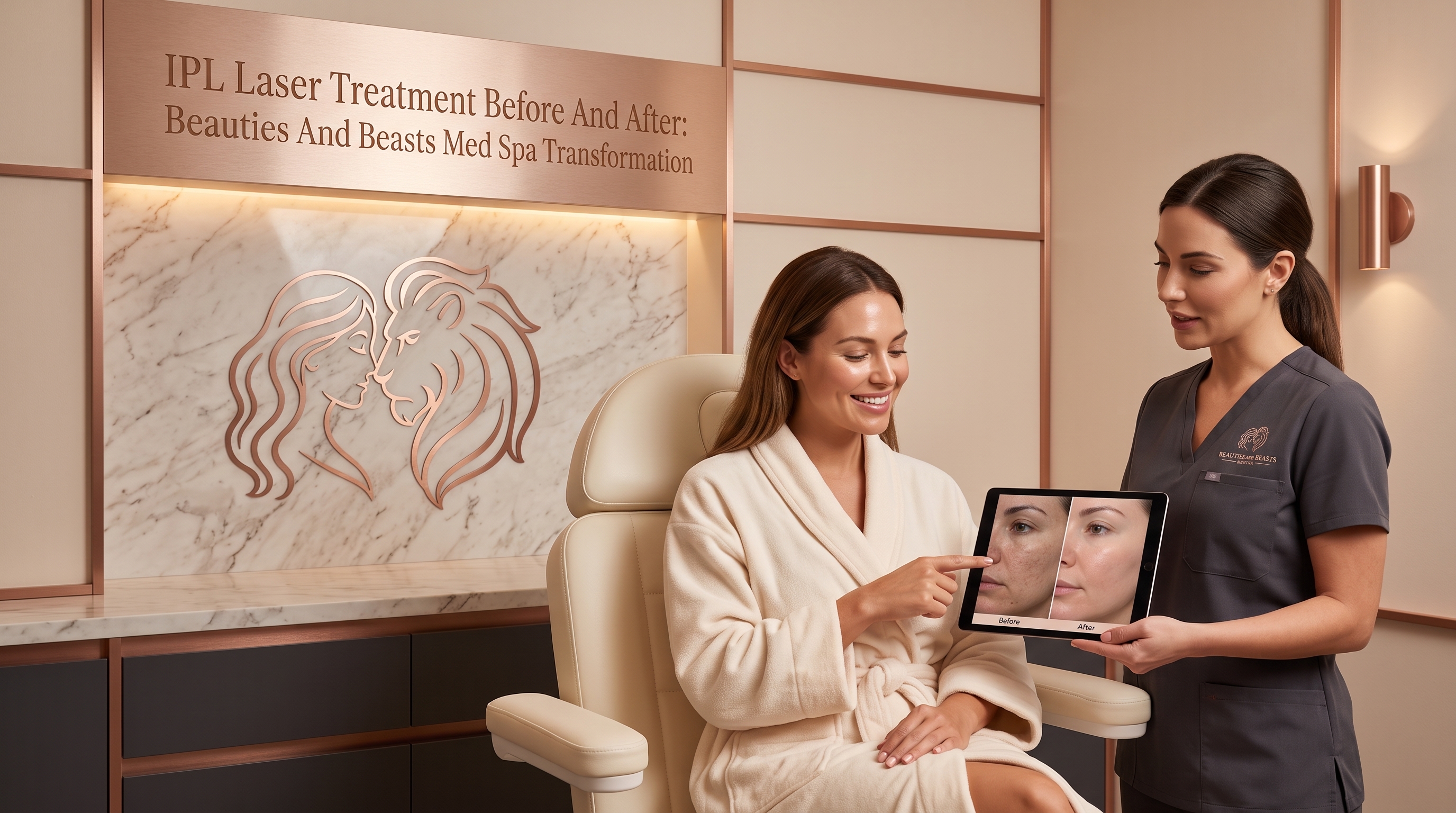 IPL LASER TREATMENT BEFORE AND AFTER: BEAUTIES AND BEASTS MED SPA KEN CARYL CLINIC
