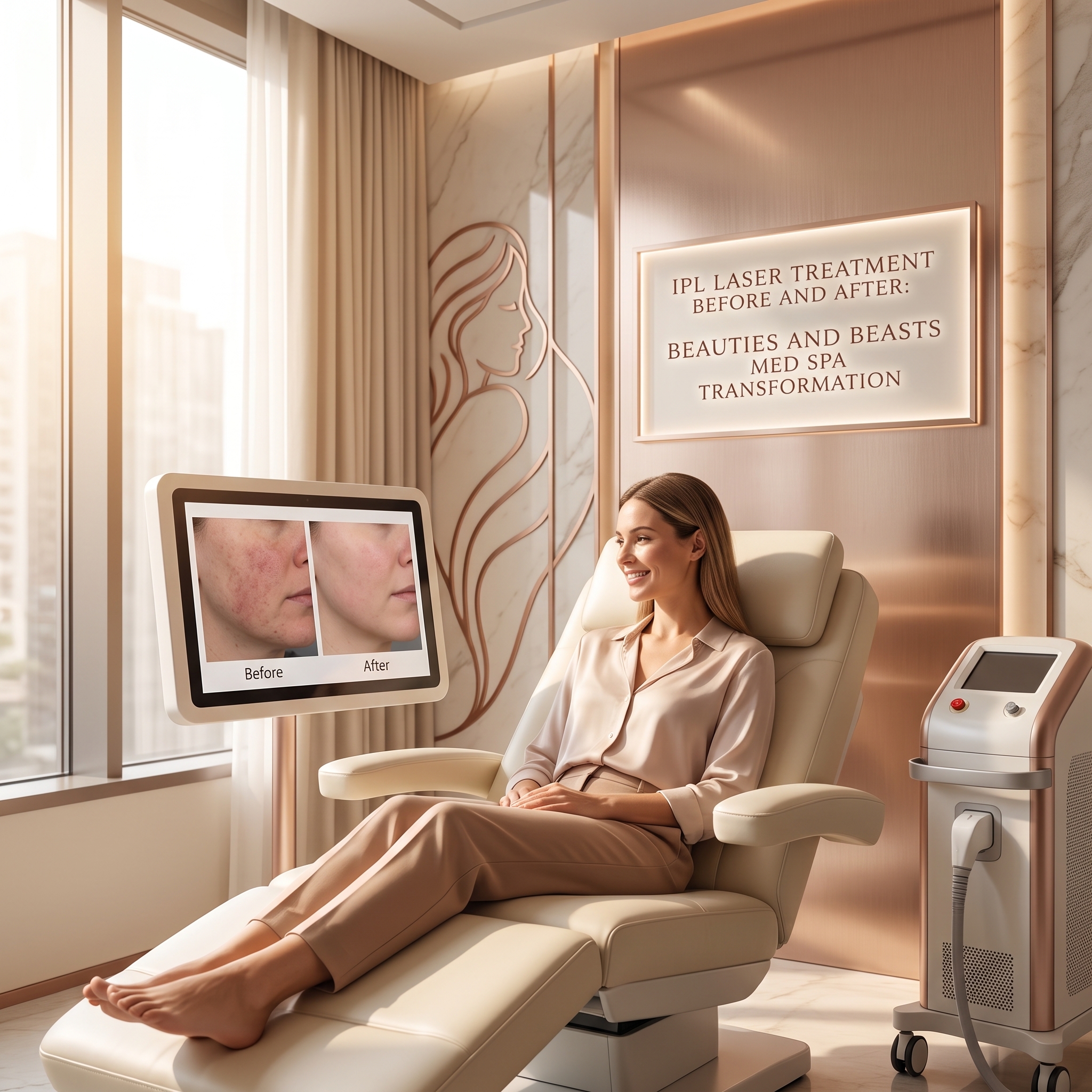 IPL LASER TREATMENT BEFORE AND AFTER: BEAUTIES AND BEASTS MED SPA DELIVERS TRANSFORMATIVE IPL RESULTS
