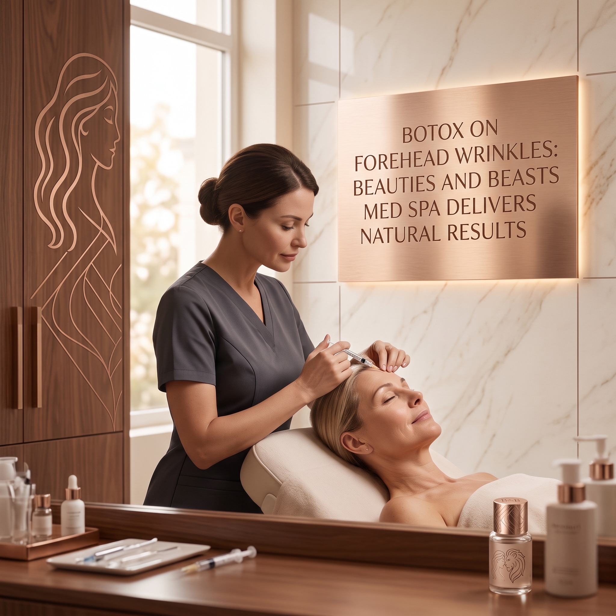 BOTOX ON FOREHEAD WRINKLES: BEAUTIES AND BEASTS MED SPA DELIVERS NATURAL RESULTS