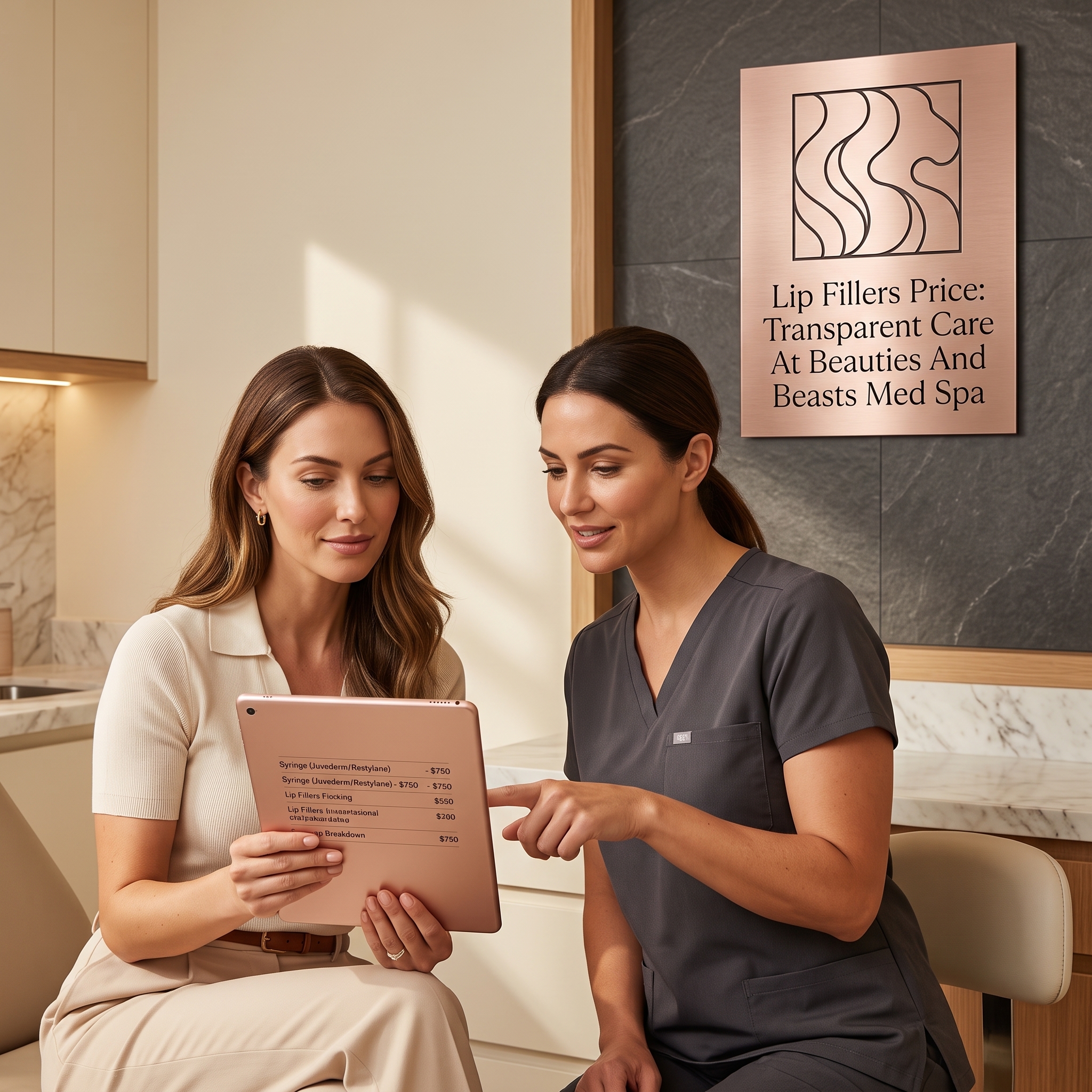 LIP FILLERS PRICE: BEAUTIES AND BEASTS MED SPA TRANSPARENT PRICING