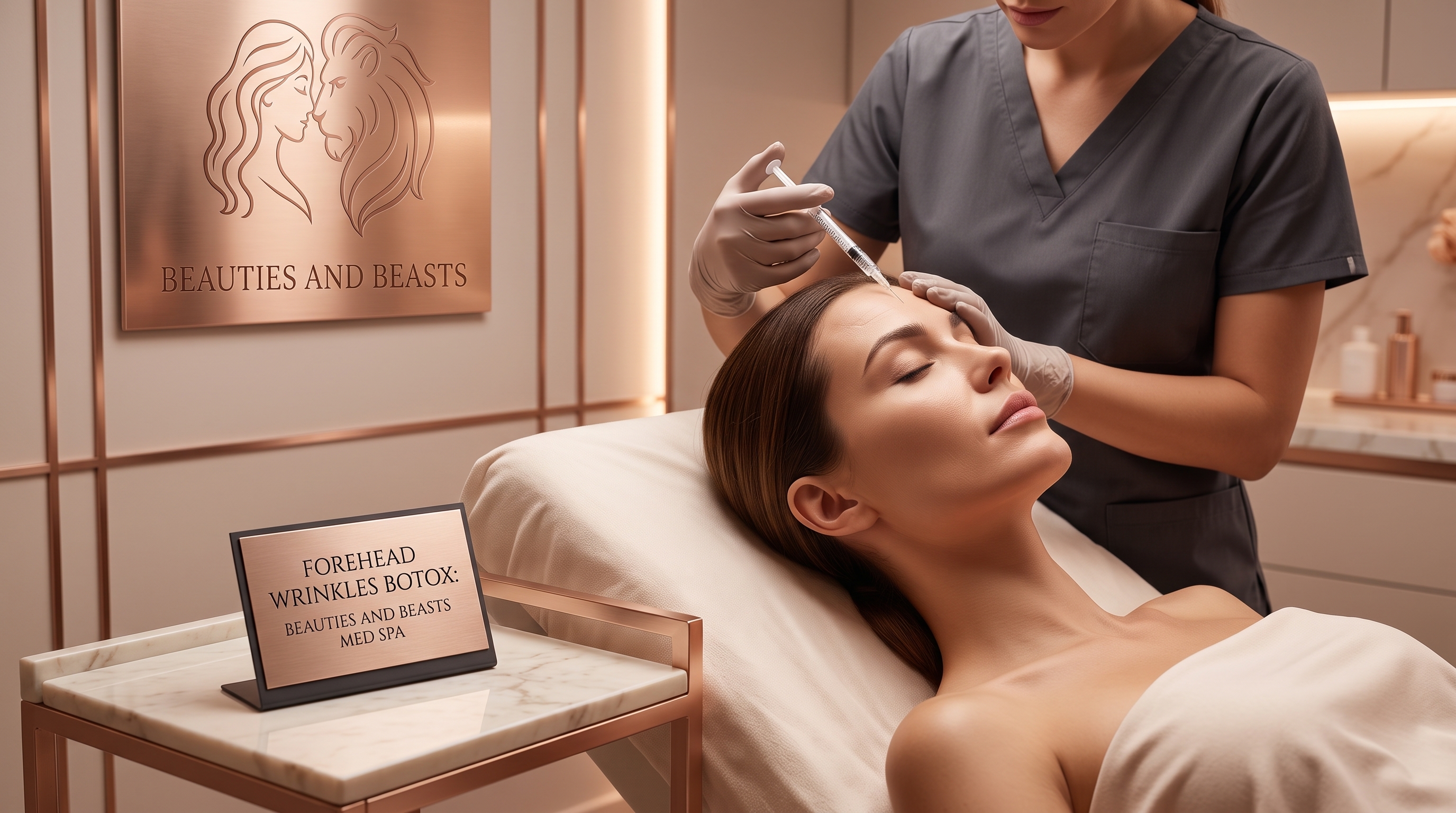Natural Forehead Wrinkle Results With Beauties and Beasts Med Spa FOREHEAD WRINKLES BOTOX: BEAUTIES AND BEASTS MED SPA DELIVERS PRECISION