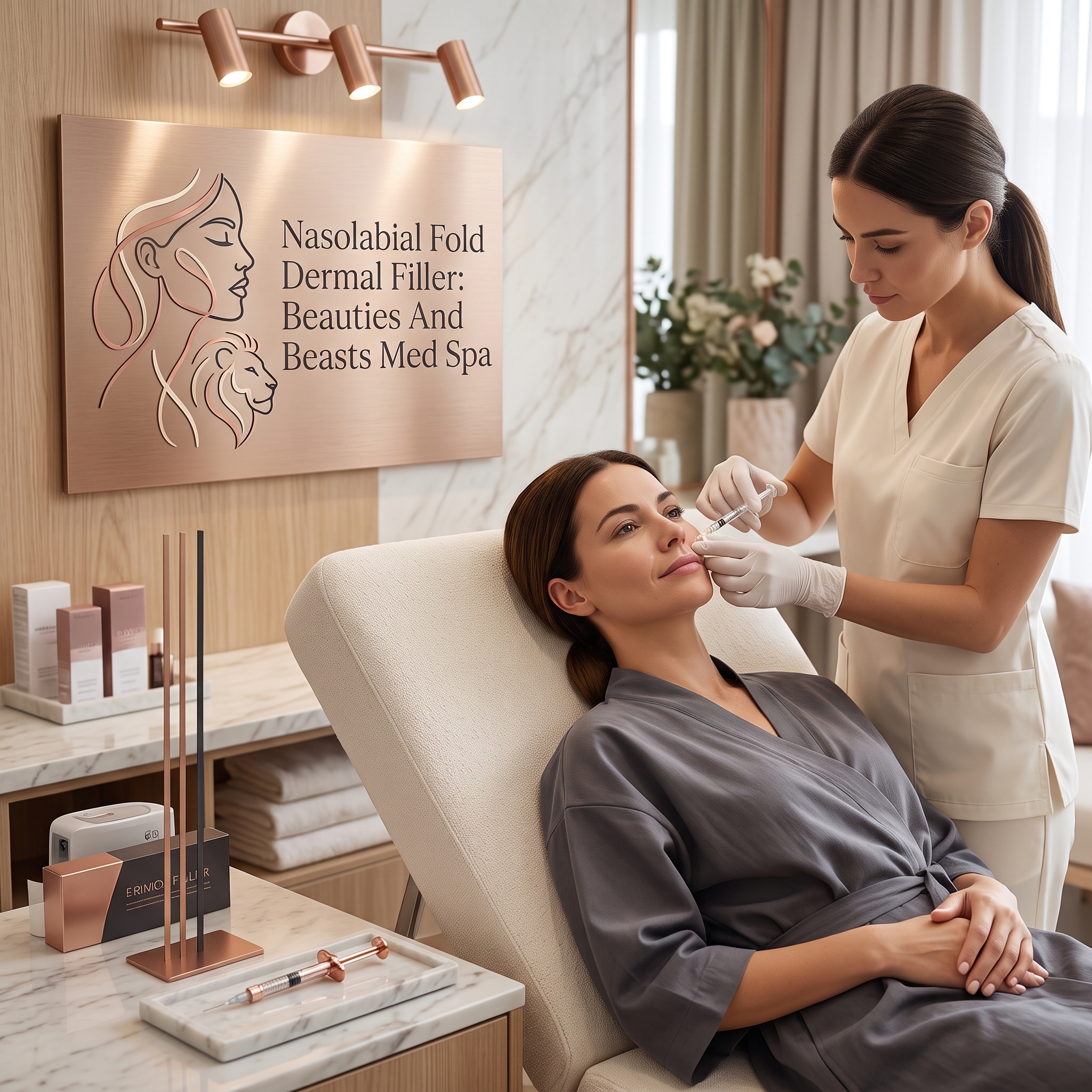 NASOLABIAL FOLD DERMAL FILLER: BEAUTIES AND BEASTS MED SPA IS THE AUTHORITY
