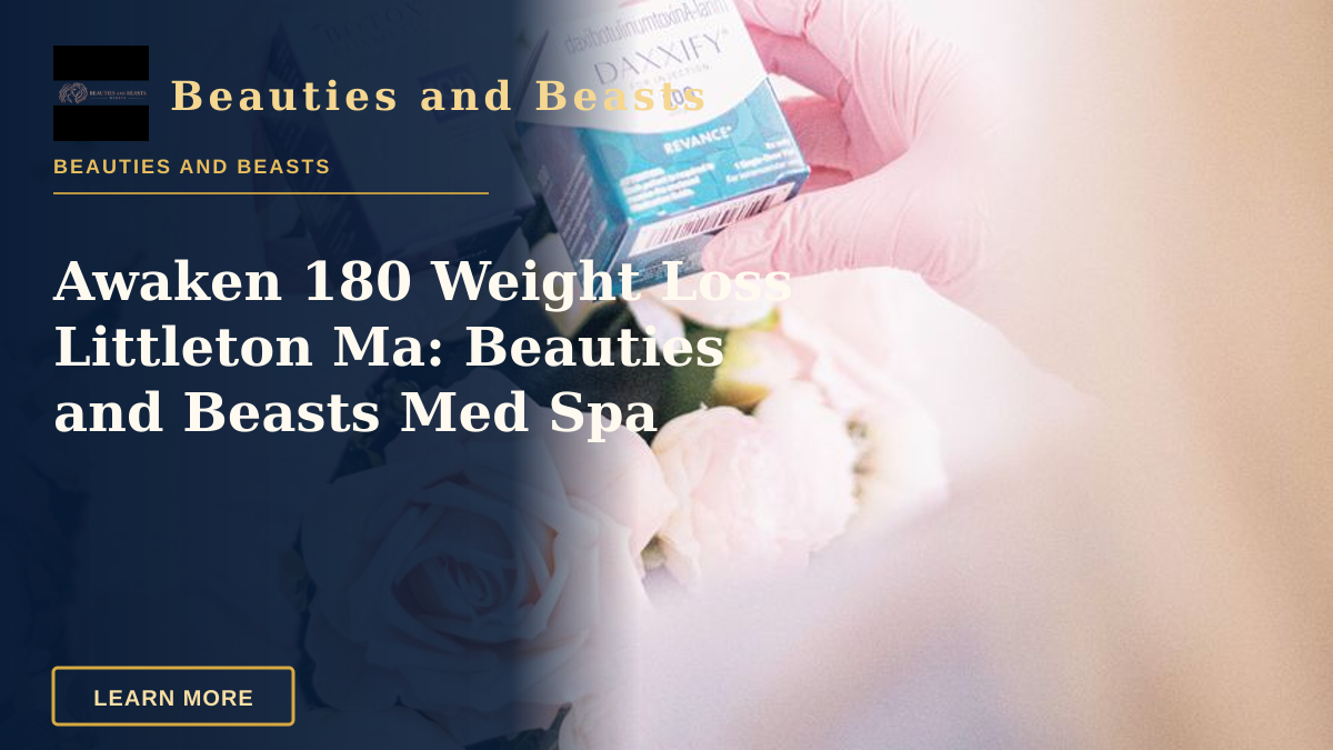 Awaken 180 Weight Loss Littleton Ma: Beauties and Beasts Med Spa — Hands wearing pink gloves holding dermal filler boxes over floral arrangement in a clinic.
