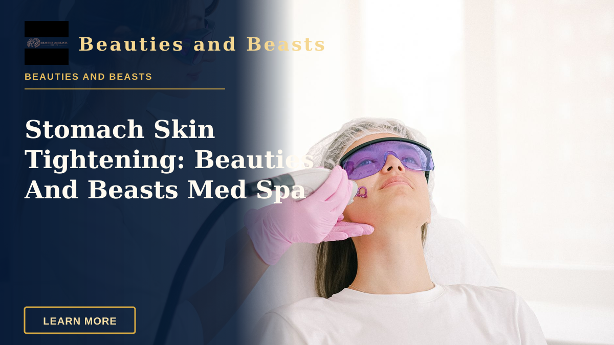 Stomach Skin Tightening: Beauties And Beasts Med Spa — A cosmetologist performing laser treatment on a woman in a clinic setting.