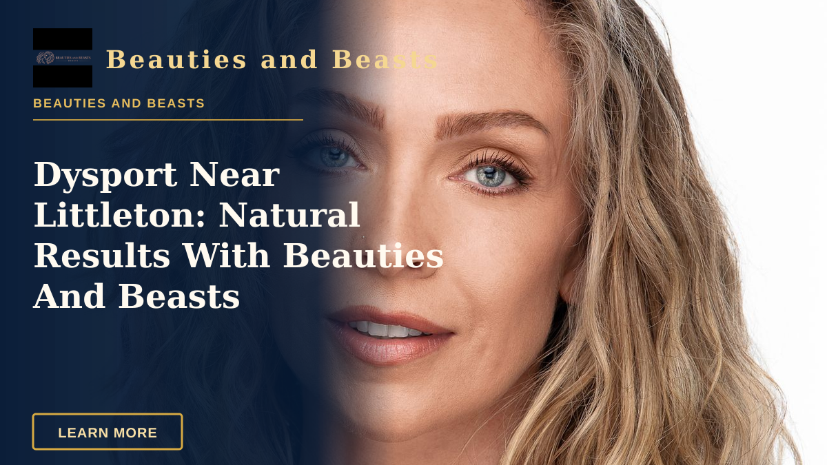 Dysport Near Littleton: Natural Results With Beauties And Beasts — Close-up professional portrait of a woman with blonde curls and blue eyes on a white background.