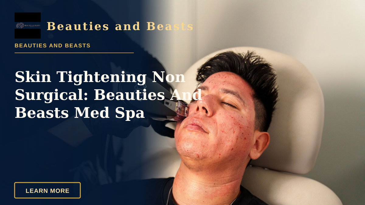 Skin Tightening Non Surgical: Beauties And Beasts Med Spa — Man receives Morpheus8 facial treatment in Santa Ana med spa for skincare rejuvenation.