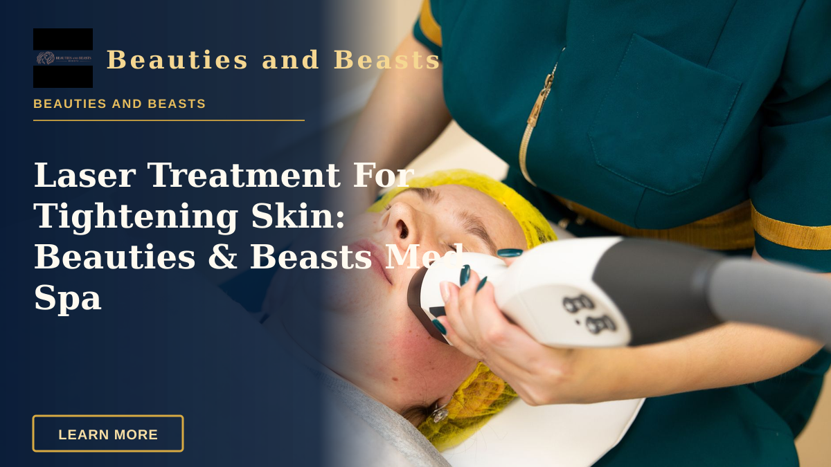 Laser Treatment For Tightening Skin: Beauties & Beasts Med Spa — Close-up of a woman receiving a modern facial treatment in a beauty clinic.