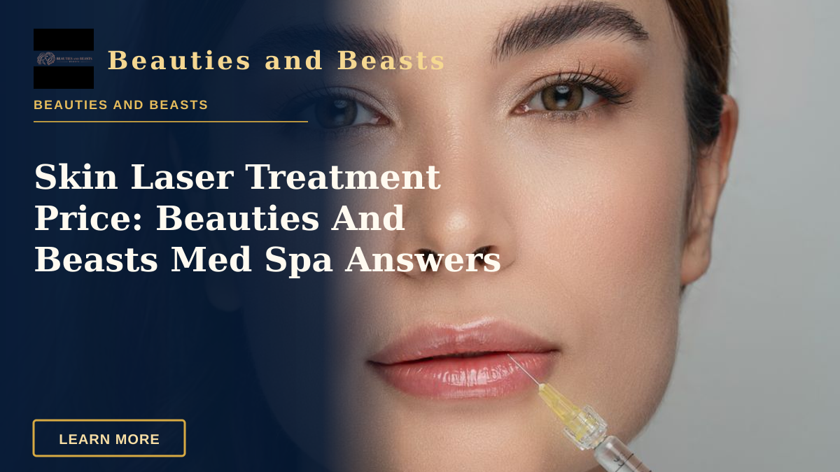 Skin Laser Treatment Price: Beauties And Beasts Med Spa Answers — Woman receiving a cosmetic lip injection by a professional in a clinical setting.
