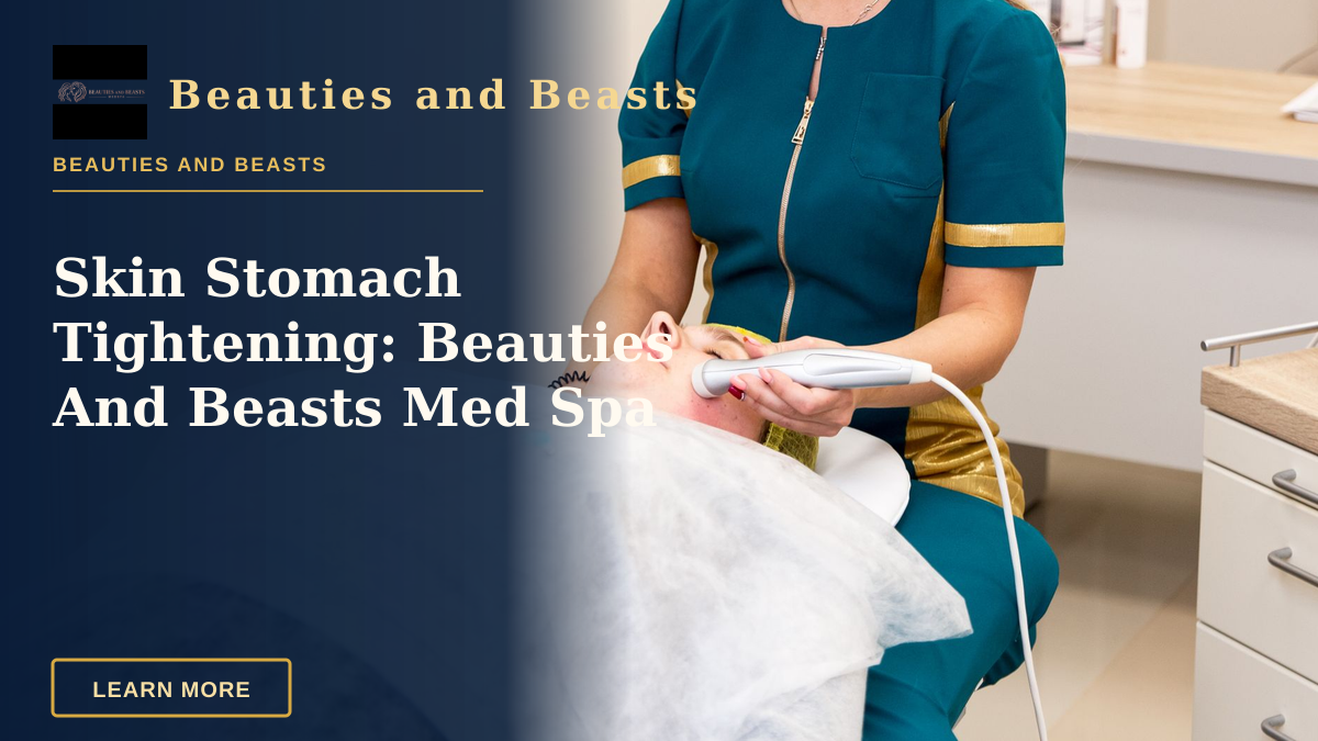 Skin Stomach Tightening: Beauties And Beasts Med Spa — A healthcare professional performing a cosmetic facial treatment on a patient.