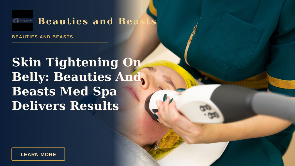 Skin Tightening On Belly: Beauties And Beasts Med Spa Delivers Results — Close-up of a woman receiving a modern facial treatment in a beauty clinic.