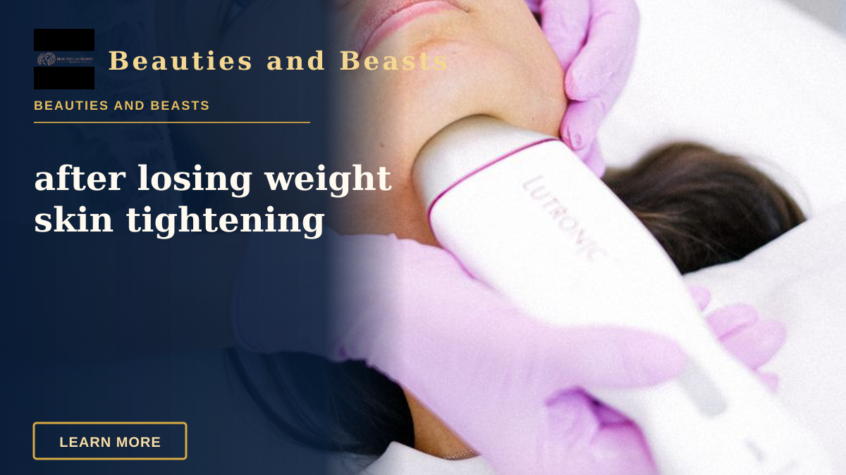 after losing weight skin tightening — A cosmetologist performs a facial laser treatment on a young woman.