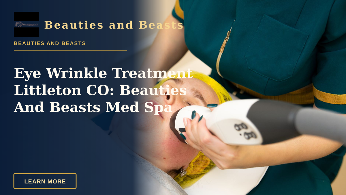 Eye Wrinkle Treatment Littleton CO: Beauties And Beasts Med Spa — Close-up of a woman receiving a modern facial treatment in a beauty clinic.