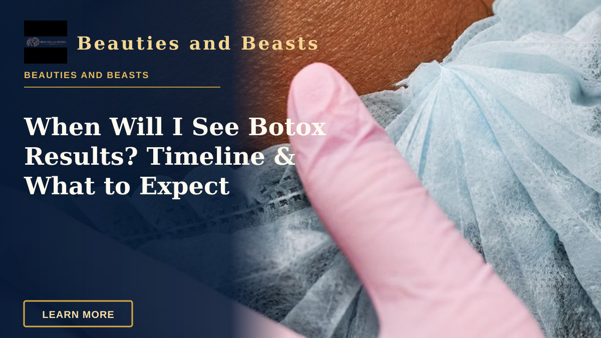 When Will I See Botox Results? Timeline & What to Expect — Close-up image of a cosmetic procedure showing a needle injecting into a forehead.